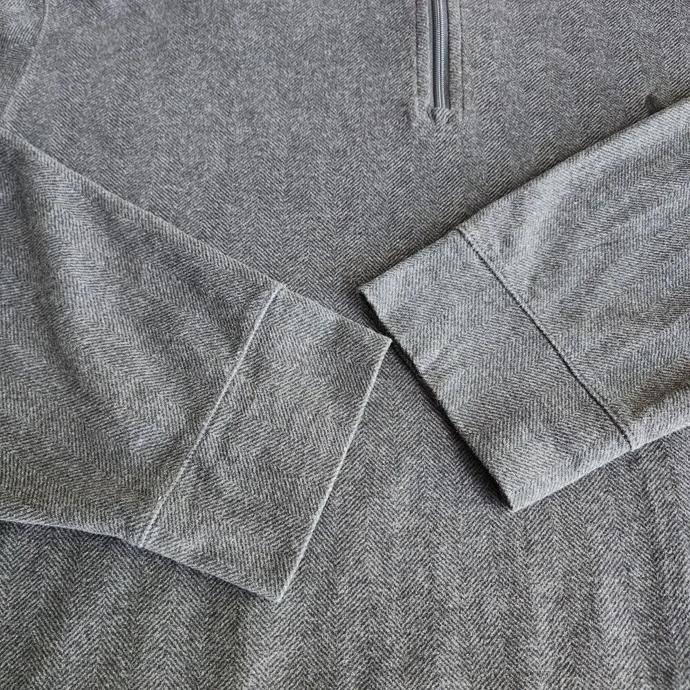 Super Soft Polo Ralph Lauren Half-Zip Sweater Gray Herringbone Men's XXL
